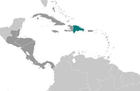 Position of the Dominican Republic in the Caribbean
